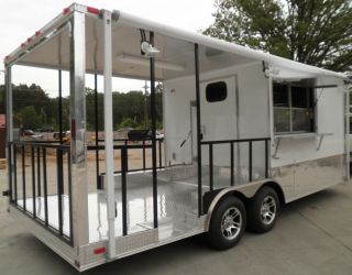 New 8 5 x 20 Concession Smoker Trailer with Smoker Deck