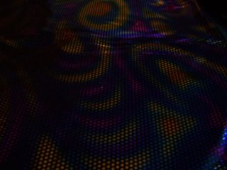rainbow metallic sparkle snakeskin lycra stretch fabric brand new