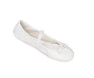 Miss Coloriffics White Leather Dress Up Ballet Slippers