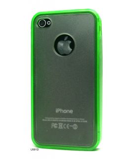  Silicone Bumper Hard PC Cover Case for Apple iPhone 4 4S U591D