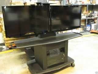 Rolling Video Conferencing System TV Stand w/ 2x LG 42LH20 42 720p HD