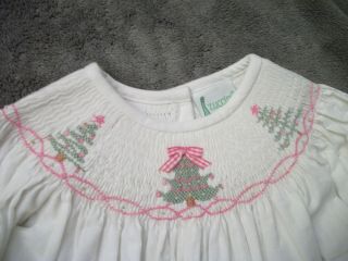 New Size 3T Zuccini White Corduroy Holiday Smocked Bishop Long Sleeves