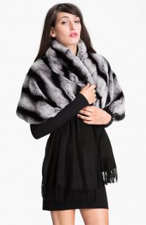 Chelsey Cashmere & Genuine Rabbit Fur Wrap