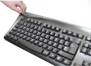 Hebrew Black USB Computer Keyboard Transparent Cover