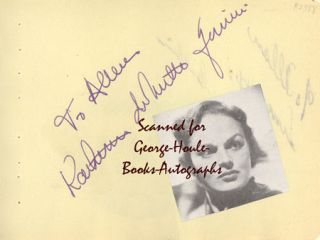Cora Sue Collins Katherine DeMille Autographs 1935