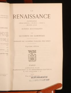 1913 La Renaissance by Comte de Gobineau
