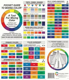 Color Wheel Pocket Guide to Mixing Color Artist Paint Color Wheel