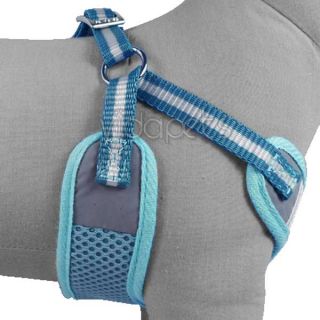 13 21 Girth Blue Doggie Nylon Comfort Dog Harness Vest Collar s Small