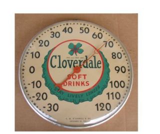 Vintage12 Round Cloverdale Soft Drink Chicago Advertising