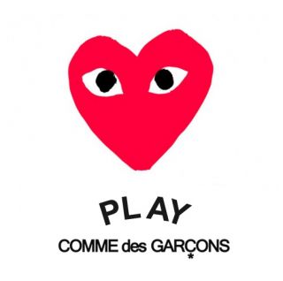 play comme des garcons earring pink heart