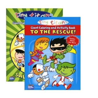 Tiny Titans 2 Assorted 96 Page Coloring Activity Books Teen Titans