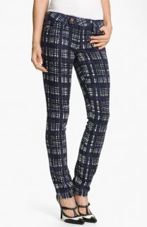 Tory Burch Connor Plaid Skinny Stretch Jeans