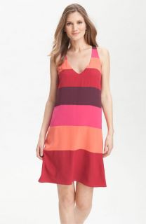BCBGMAXAZRIA Colorblock Stripe Silk Dress
