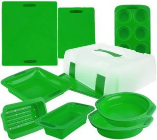Technique 10-pc. Silicone Collapsible Bake & Carry Bakeware Set