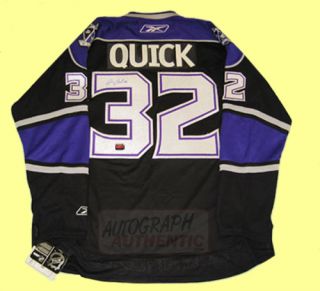 LA Kings jersey autographed by Jonathan Quick. The jersey is semi pro