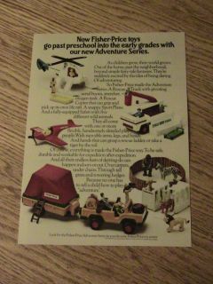 1975 Fisher Price Toy Advertisement Rescue Truck Ad Fun