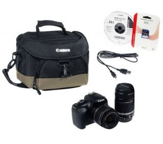 Canon EOS Rebel T3 DSLR 12.2MP Camera w/2 Lens Kit,Camera Bag, 4GB SD 