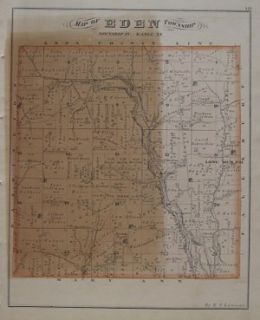  HOPEWELL INDIAN MOUNDS Map Licking County Coal Mines Gratiot Ohio