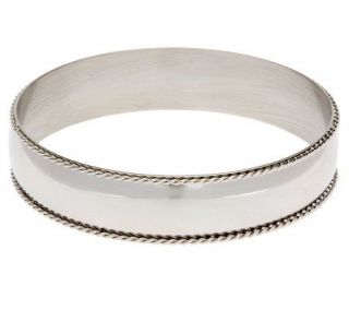 Steel By Design Round Bangle with Rope Border Design —