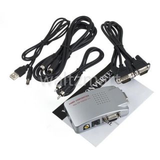 VGA to TV AV RCA Composite s Video Signal Converter Switch Box for PC