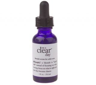 philosophy on a clear day blemish serum for adult acne —