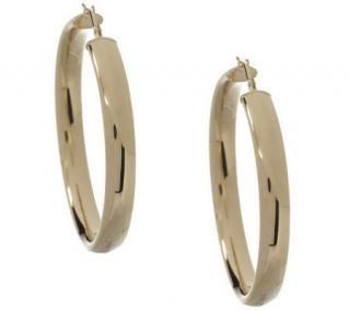 Wedding Band Hoop Earrings 14K Gold —