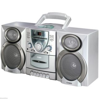 COBY CXCD400BLK Mini AM FM CD Cassette Recorder with Detachable