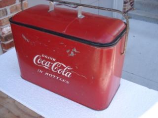 Vintage Coca Cola Cooler w Tray Progress Refrigerator Co Louisville KY