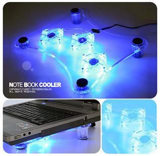USB 3 Fans Laptop Notebook Cooling Cooler Pad LED Light