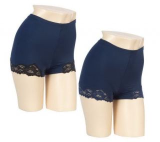 Breezies Curve & Contour by Flexees S/2 Lace Shaping Boyshorts
