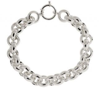 Sterling Average Polished Rolo Link Bracelet, 21.4g —