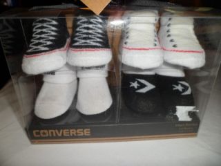Converse Logo Baby Infant Boys Crib Shoes Booties Socks 0 6 M Newborn