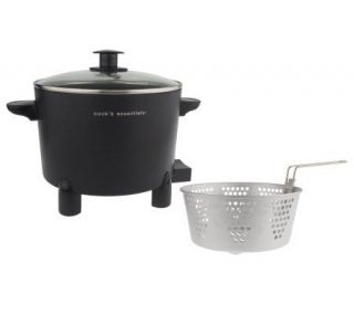 CooksEssentials 6 Qt. Nonstick Multi Cooker with Steam/Fry Basket 