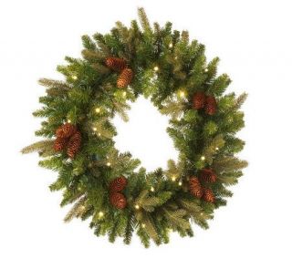   Solutions BatteryOperated 24 Wreath with Pinecones&Timer