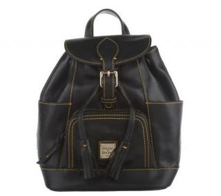 Dooney & Bourke Leather Backpack with Buckle Closure —