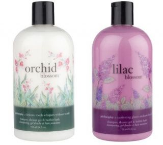 philosophy lilac blossom & orchid blossom shower gel duo, 24 oz.