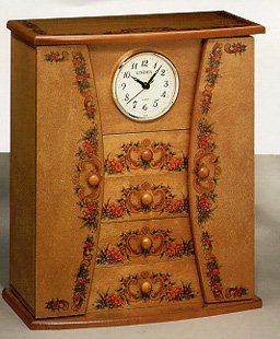Linden Patrice   Musical Jewelry Box Clock —