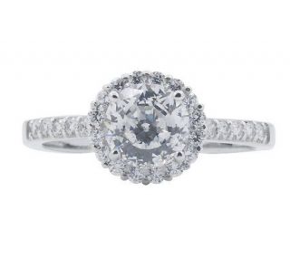 Epiphany Diamonique 1.75 ct tw 100 FacetHalo Ring —