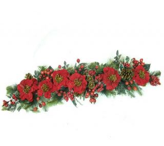 40 Ruffled Poinsettia Garland by Valerie —