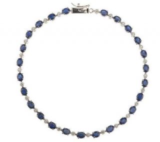 25 ct tw Kanchanaburi Sapphire & Diamond 7 1/4 Bracelet, 14K
