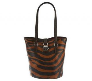 Dooney & Bourke Leather Animal Print North/South Bucket Bag   A225215
