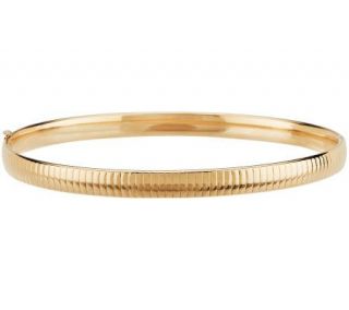 EternaGold 8 Omega Pattern Bangle Bracelet 14K Gold, 5.9g —