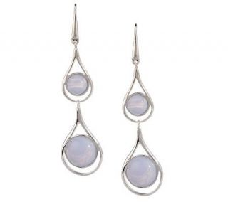 RLM Studio Sterling & Blue Lace Agate Double Drop Earrings —