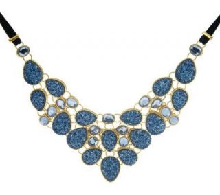 Joan Rivers Simulated Drusy Bib 18 Necklace w/3 Extender —
