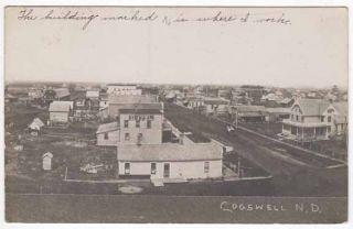 Real Photo Postcard Birdseye View of Cogswell, North Dakota