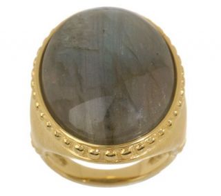 Veronese 18K Clad Labradorite Bold Oval Ring —