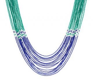 Susan Graver Nested Multi Strand Seed Bead Necklace —