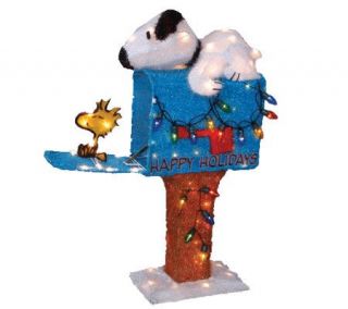 36 3 D Lighted Snoopy Tinsel Animated Mailboxby Sterling —