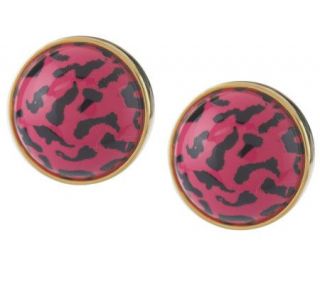 Joan Rivers Jungle of Color Animal Print Stud Earrings —