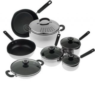 CooksEssentials Stainless Steel Nonstick 12pc Cookware Set —